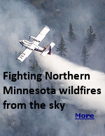 Pilot Mike Kinsey described what it's like to scoop water from the surface of a lake in 10 seconds. ''The important thing is not to let the nose of the plane dip as it skims the water's surface''. Aircraft don't put out forest fires, but they can cool them enough so that firefighters on the ground can finish the job. In addition to fixed-wing aircraft, several helicopters have been deployed, including large Type III Chinook choppers that can suck up 23,000 gallons of water from a lake in 31 seconds.